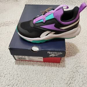 NEW Reebok Girl's XT Sprinter Slip-On Sneaker Black Purple Little Kid 11.5